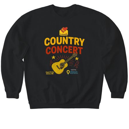 ? Strings, Songs & Miracles Tee, a Black Softstyle Crewneck Sweatshirt