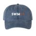 Swim California Hats, a Navy Printed Pigment Dye Baseball Cap