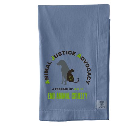 Animal Justice Advocacy, a Blue Jean Comfort Colors Blanket