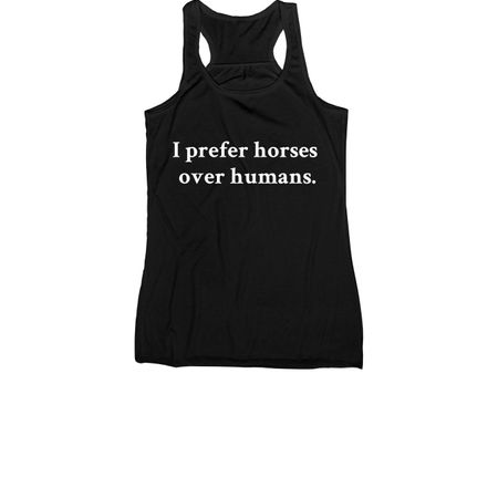 Prefers Horses, a Black Women's Racerback