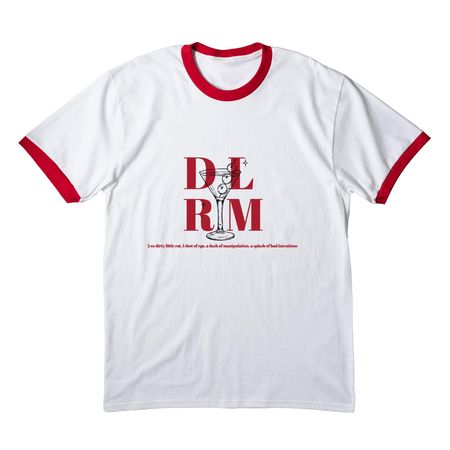 DIRTY&nbsp;, a White/ Red Cotton Ringer Tee