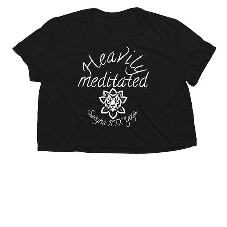 Heavily Meditated, a Black Women?s Flowy Cropped Tee