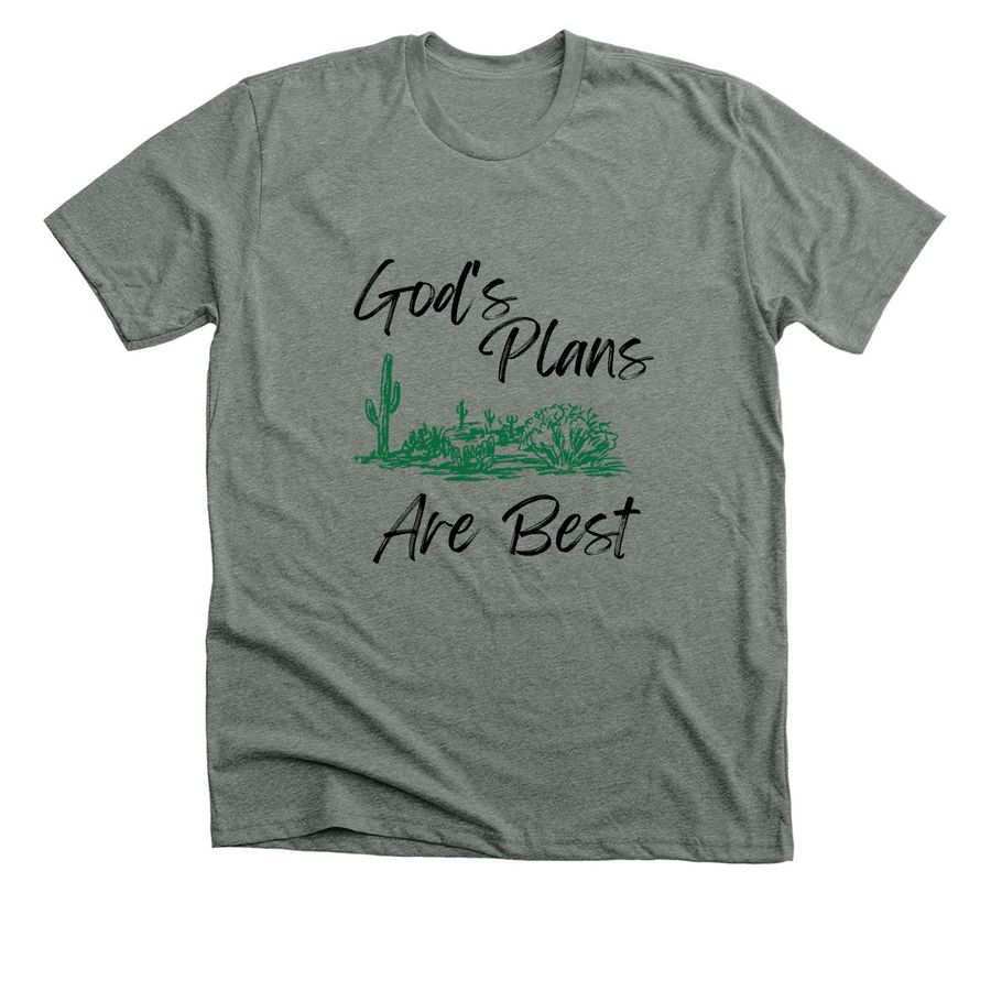 God's Plans Are Best - 2, a Deep Heather Premium Unisex Tee