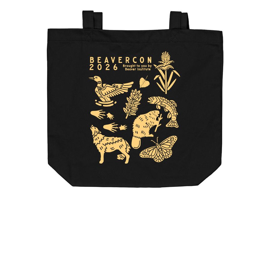 BeaverCON 2026 Tote - Black, a Black Organic Cotton Tote Bag