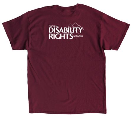 Not All Disabilities Are Visible, a Maroon Classic Unisex Tee (back-view)