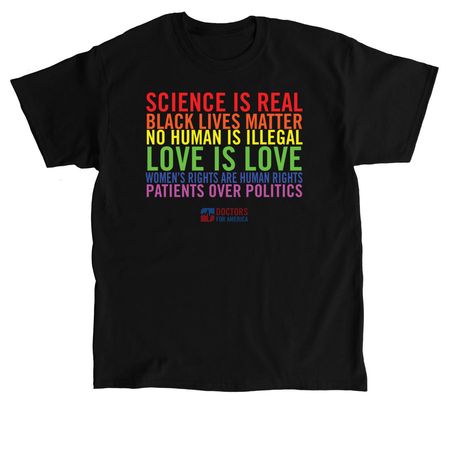 Science is Real shirt, a Black Classic Unisex Tee