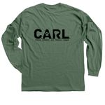 C.A.R.L. Autumn Collection, a Military Green Classic Long Sleeve Tee (back-view)