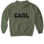 C.A.R.L. Autumn Collection, a Military Green Gildan Softstyle Pullover Hoodie (back-view)