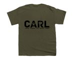 C.A.R.L. Autumn Collection, a Military Green Youth Unisex Tee (back-view)