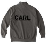 C.A.R.L. Autumn Collection, a Pepper Comfort Colors Quarter Zip Pullover (back-view)