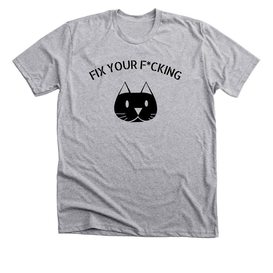 FIX YOUR CAT, a Athletic Heather Premium Unisex Tee