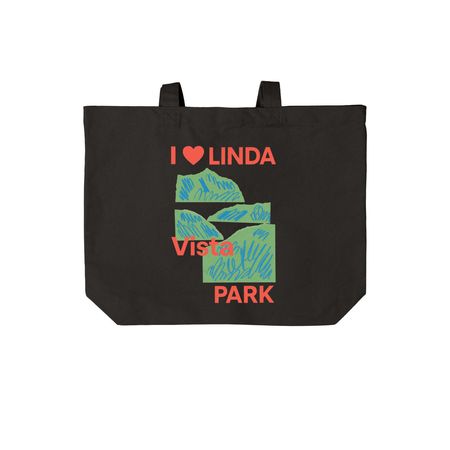 Our Park Tote, a Deep Black Cotton Canvas Tote Bag