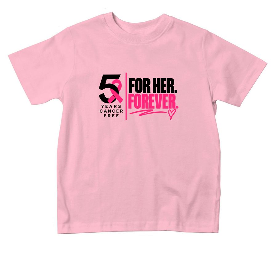 5 YEARS CANCER FREE - TODDLER, a Pink Toddler Tee