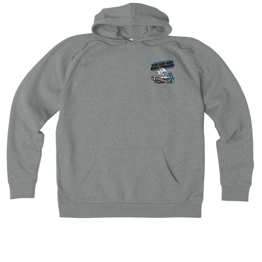 Same Hard Work-Bigger Tomorrows, a Aluminum Grey Heather Allmade Organic CVC Pullover Hoodie