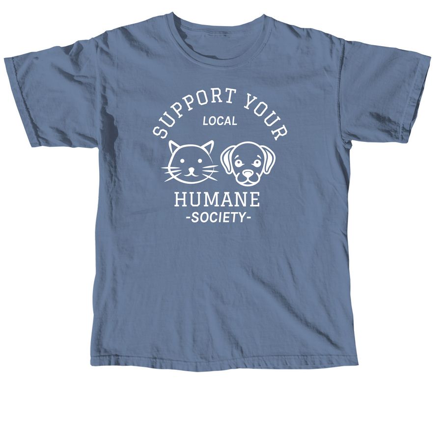 Support your local Humane Society, a Blue Jean Comfort Colors Unisex Tee
