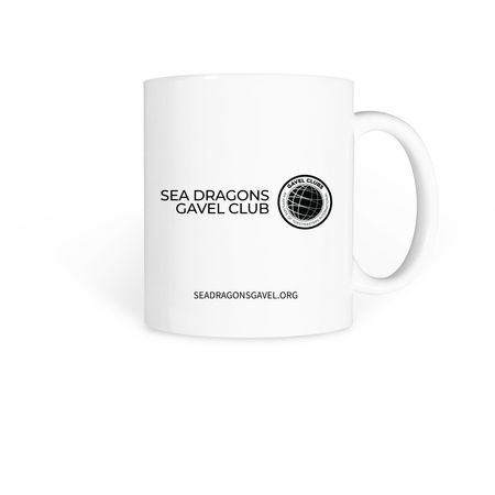 Sea Dragons Gavel Club Mug, a White Coffee Mug