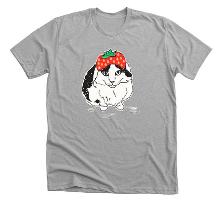 Strawberry Cat, a Athletic Heather Premium Unisex Tee
