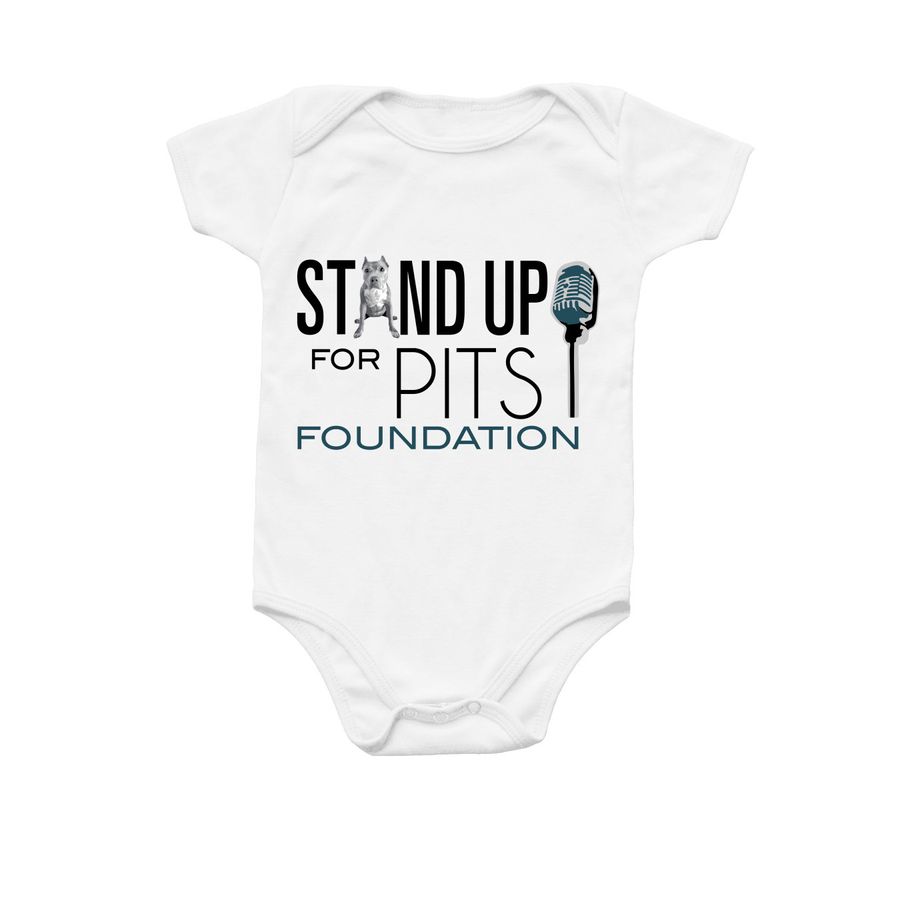 Stand Up For Pits Foundation onesie, a White Infant Onesie