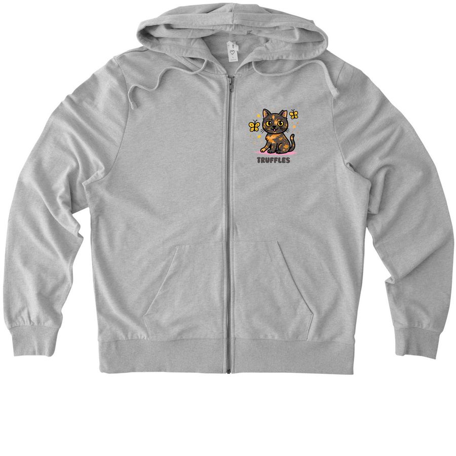 Zip Up Hoodies by @trufflesthetortie, a Granite Grey Heather Allmade Organic French Terry Zip Up Hoodie
