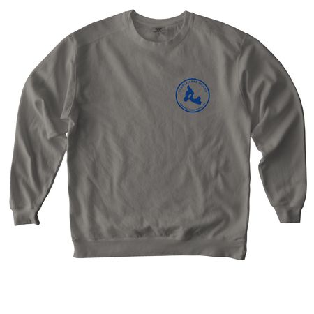 Saddle Lake Island Merch, a Grey Comfort Colors Crewneck Sweatshirt