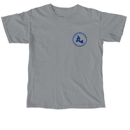 Saddle Lake Island Merch, a Granite Comfort Colors Unisex Tee