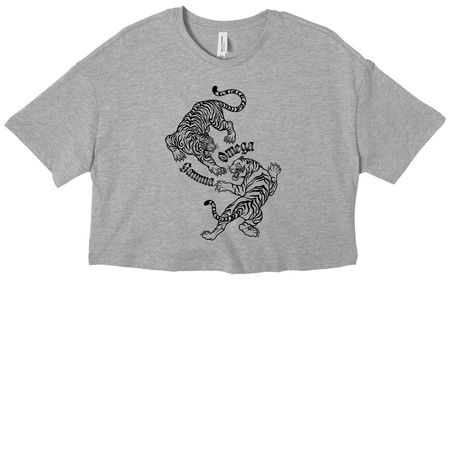 tiger stripes, a Athletic Heather Women?s Cropped Cotton Tee