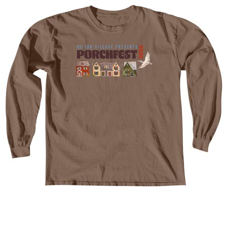 Porchfest Shirts & Sweatshirts, a Espresso Comfort Colors Long Sleeve Tee