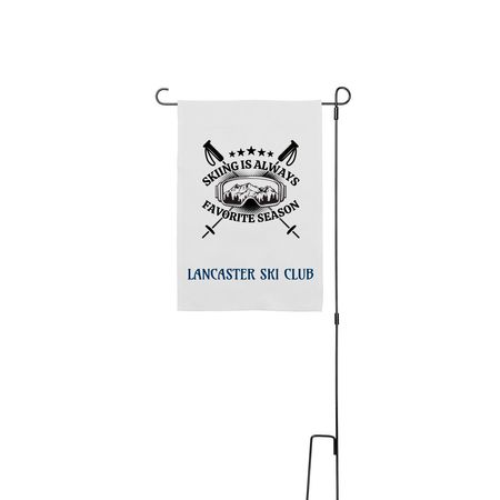 Favorite Season, a White 12" x 18" Yard Flag with Stake