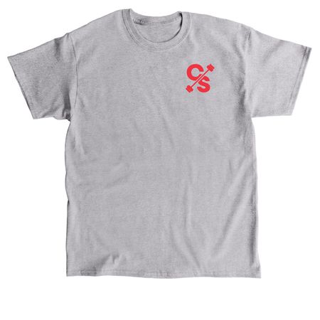 Collective Strength Red Classic Logo, a Sport Grey Classic Unisex Tee