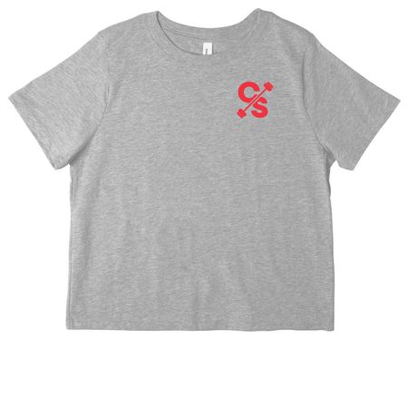 Collective Strength Red Classic Logo, a Athletic Heather Women's Heavyweight Tee