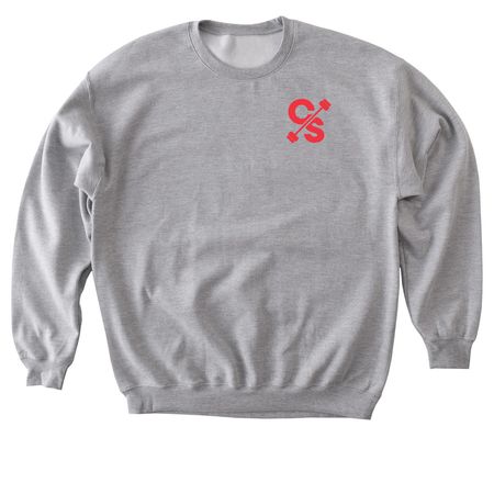 Collective Strength Red Classic Logo, a Sport Grey Softstyle Crewneck Sweatshirt
