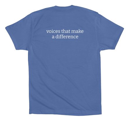 50th Anniversary T-Shirts, a Columbia Blue Premium Cotton Tee (back-view)