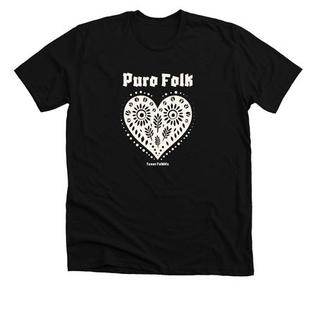 Puro Folk, a Solid Black Blend Premium Unisex Tee