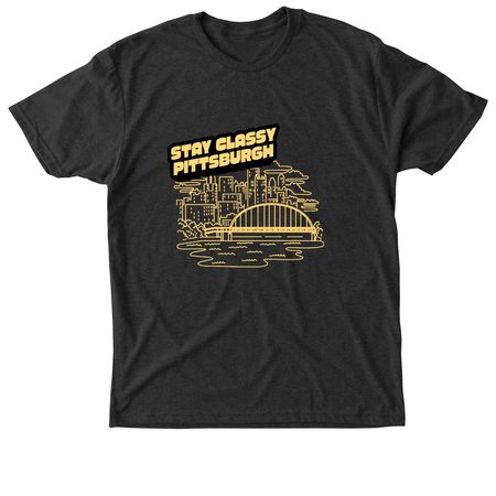 STAY CLASSY, a Vintage Black Triblend Unisex Tee