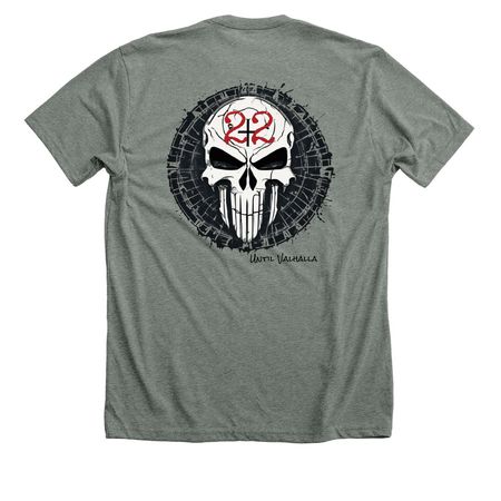 Until Valhalla&nbsp;, a Deep Heather Premium Unisex Tee (back-view)
