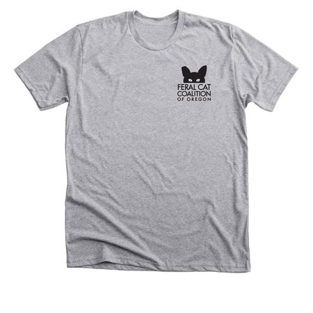Spayed in Oregon, a Athletic Heather Premium Unisex Tee (back-view)
