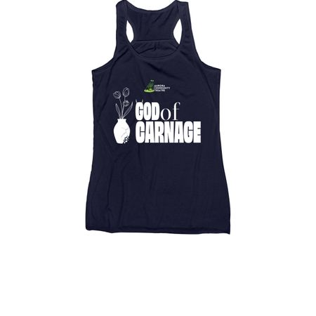 God of Carnage Show Shirts, a Navy Women's Racerback