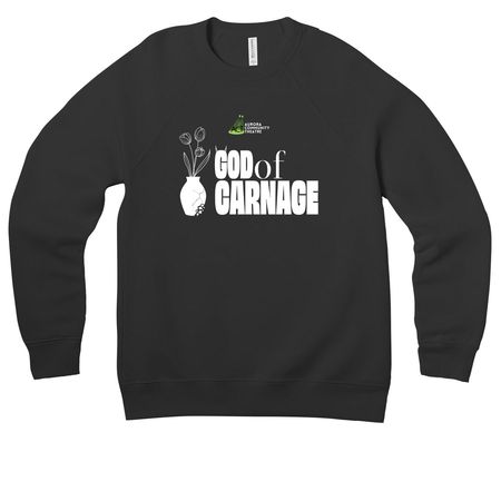 God of Carnage Show Shirts, a Black Premium Raglan Crewneck Sweatshirt