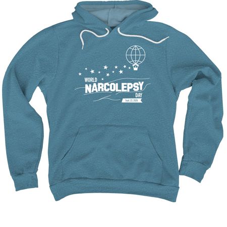 World Narcolepsy Day 2026 T-Shirts, a Heather Deep Teal Premium Pullover Hoodie