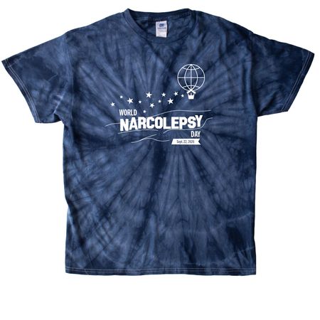 World Narcolepsy Day 2026 T-Shirts, a Navy Classic Tie Dye Tee
