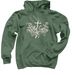 Farewell Willoughby Tucker Hoodie, a Military Green Pullover Hoodie
