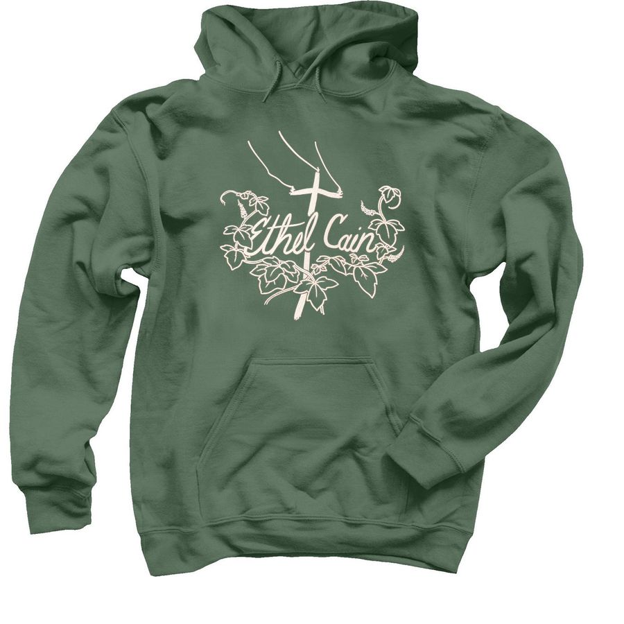 Farewell Willoughby Tucker Hoodie, a Military Green Pullover Hoodie