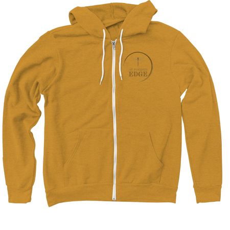 Hope Grows Here ?, a Heather Mustard Zip Up Hoodie