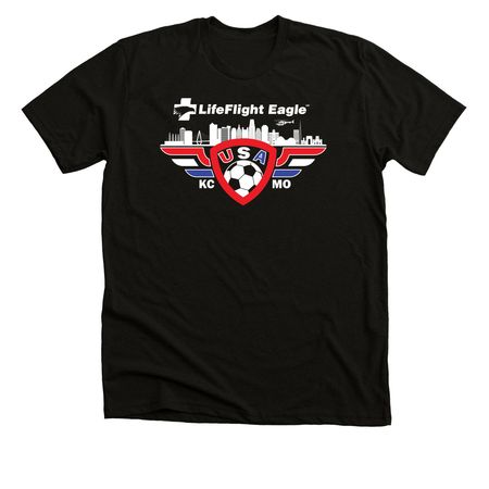 Supporter - LFE Soccer 26 Host City, a Black Heather Premium Unisex Tee