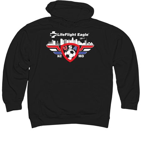 Supporter - LFE Soccer 26 Host City, a Black Midweight Pullover Hoodie