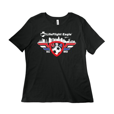 Supporter - LFE Soccer 26 Host City, a Vintage Black Women?s Relaxed Cotton Tee
