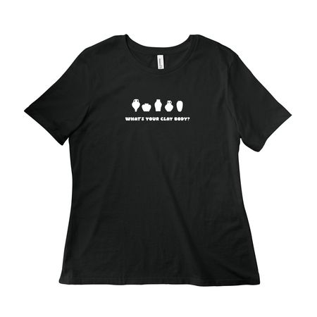 What's your clay body?, a Vintage Black Women?s Relaxed Cotton Tee