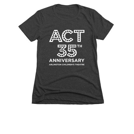 ACT 35th Anniversary tops, a Charcoal Women's Slim Fit Tee