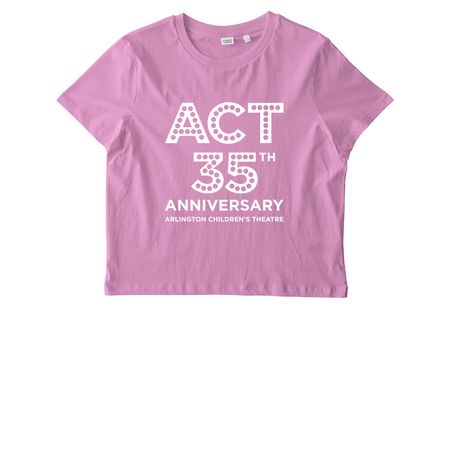 ACT 35th Anniversary tops, a Bubble Pink Stanley/Stella Women?s Stella Muser Tee