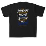 DREAMERZ?: NO LIMITS, a Black Heavyweight Garment Dye Tee (back-view)